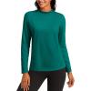 imageTACVASEN Womens Thermal Fleece Shirt Mock Turtle Neck Long Sleeve Athletic Running Warm Tops Base Layer Cold Weather GearEgreen