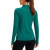imageTACVASEN Womens Thermal Fleece Shirt Mock Turtle Neck Long Sleeve Athletic Running Warm Tops Base Layer Cold Weather GearEgreen