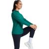 imageTACVASEN Womens Thermal Fleece Shirt Mock Turtle Neck Long Sleeve Athletic Running Warm Tops Base Layer Cold Weather GearEgreen
