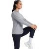 imageTACVASEN Womens Thermal Fleece Shirt Mock Turtle Neck Long Sleeve Athletic Running Warm Tops Base Layer Cold Weather GearLightgrey