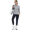 imageTACVASEN Womens Thermal Fleece Shirt Mock Turtle Neck Long Sleeve Athletic Running Warm Tops Base Layer Cold Weather GearLightgrey