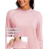 imageTACVASEN Womens Thermal Fleece Shirt Mock Turtle Neck Long Sleeve Athletic Running Warm Tops Base Layer Cold Weather GearLightpink