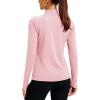 imageTACVASEN Womens Thermal Fleece Shirt Mock Turtle Neck Long Sleeve Athletic Running Warm Tops Base Layer Cold Weather GearLightpink