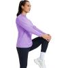 imageTACVASEN Womens Thermal Fleece Shirt Mock Turtle Neck Long Sleeve Athletic Running Warm Tops Base Layer Cold Weather GearLtpurple