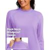 imageTACVASEN Womens Thermal Fleece Shirt Mock Turtle Neck Long Sleeve Athletic Running Warm Tops Base Layer Cold Weather GearLtpurple