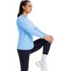 imageTACVASEN Womens Thermal Fleece Shirt Mock Turtle Neck Long Sleeve Athletic Running Warm Tops Base Layer Cold Weather GearLtskyblue