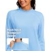 imageTACVASEN Womens Thermal Fleece Shirt Mock Turtle Neck Long Sleeve Athletic Running Warm Tops Base Layer Cold Weather GearLtskyblue