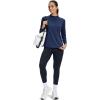 imageTACVASEN Womens Thermal Fleece Shirt Mock Turtle Neck Long Sleeve Athletic Running Warm Tops Base Layer Cold Weather GearNavy