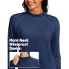 imageTACVASEN Womens Thermal Fleece Shirt Mock Turtle Neck Long Sleeve Athletic Running Warm Tops Base Layer Cold Weather GearNavy