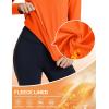 imageTACVASEN Womens Thermal Fleece Shirt Mock Turtle Neck Long Sleeve Athletic Running Warm Tops Base Layer Cold Weather GearOrange