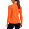 imageTACVASEN Womens Thermal Fleece Shirt Mock Turtle Neck Long Sleeve Athletic Running Warm Tops Base Layer Cold Weather GearOrange