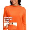 imageTACVASEN Womens Thermal Fleece Shirt Mock Turtle Neck Long Sleeve Athletic Running Warm Tops Base Layer Cold Weather GearOrange
