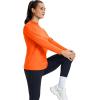 imageTACVASEN Womens Thermal Fleece Shirt Mock Turtle Neck Long Sleeve Athletic Running Warm Tops Base Layer Cold Weather GearOrange