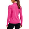 imageTACVASEN Womens Thermal Fleece Shirt Mock Turtle Neck Long Sleeve Athletic Running Warm Tops Base Layer Cold Weather GearRosered