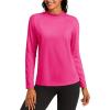 imageTACVASEN Womens Thermal Fleece Shirt Mock Turtle Neck Long Sleeve Athletic Running Warm Tops Base Layer Cold Weather GearRosered