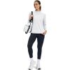 imageTACVASEN Womens Thermal Fleece Shirt Mock Turtle Neck Long Sleeve Athletic Running Warm Tops Base Layer Cold Weather GearWhite