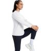 imageTACVASEN Womens Thermal Fleece Shirt Mock Turtle Neck Long Sleeve Athletic Running Warm Tops Base Layer Cold Weather GearWhite