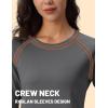 imageTACVASEN Womens Thermal Shirts Lightweight Fleece Lined Long Sleeve Winter Base Layer Undershirt for WorkoutDarkgray