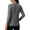 imageTACVASEN Womens Thermal Shirts Lightweight Fleece Lined Long Sleeve Winter Base Layer Undershirt for WorkoutDarkgray