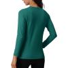 imageTACVASEN Womens Thermal Shirts Lightweight Fleece Lined Long Sleeve Winter Base Layer Undershirt for WorkoutEgreen