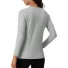 imageTACVASEN Womens Thermal Shirts Lightweight Fleece Lined Long Sleeve Winter Base Layer Undershirt for WorkoutLightgrey