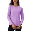 imageTACVASEN Womens Thermal Shirts Lightweight Fleece Lined Long Sleeve Winter Base Layer Undershirt for WorkoutLtpurple