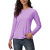 imageTACVASEN Womens Thermal Shirts Lightweight Fleece Lined Long Sleeve Winter Base Layer Undershirt for WorkoutLtpurple