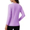 imageTACVASEN Womens Thermal Shirts Lightweight Fleece Lined Long Sleeve Winter Base Layer Undershirt for WorkoutLtpurple