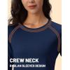 imageTACVASEN Womens Thermal Shirts Lightweight Fleece Lined Long Sleeve Winter Base Layer Undershirt for WorkoutNavy
