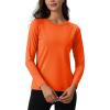imageTACVASEN Womens Thermal Shirts Lightweight Fleece Lined Long Sleeve Winter Base Layer Undershirt for WorkoutOrange