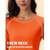imageTACVASEN Womens Thermal Shirts Lightweight Fleece Lined Long Sleeve Winter Base Layer Undershirt for WorkoutOrange