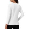 imageTACVASEN Womens Thermal Shirts Lightweight Fleece Lined Long Sleeve Winter Base Layer Undershirt for WorkoutWhite