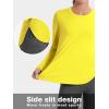 imageTACVASEN Womens UPF 80 UV Shirts Long Sleeve Workout Sun Shirt Outdoor Gym Hiking Tops Breathable LightweightBright Yellow