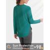 imageTACVASEN Womens UPF 80 UV Shirts Long Sleeve Workout Sun Shirt Outdoor Gym Hiking Tops Breathable LightweightEmerald Green