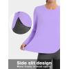 imageTACVASEN Womens UPF 80 UV Shirts Long Sleeve Workout Sun Shirt Outdoor Gym Hiking Tops Breathable LightweightLight Purple