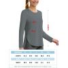 imageTACVASEN Womens UPF 80 UV Shirts Long Sleeve Workout Sun Shirt Outdoor Gym Hiking Tops Breathable LightweightSea Grey