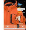 imageTACVASEN Womens Winter Jacket Waterproof Ski Jackets Snow Coat Warm Fleece Rain Jacket with Hood WindbreakerOrange