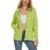imageTACVASEN Womens Zip Up Hoodies Lightweight French Terry FullZip Hooded Sweatshirt With PocketsOlive Green