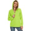 imageTACVASEN Womens Zip Up Hoodies Lightweight French Terry FullZip Hooded Sweatshirt With PocketsYellow Green
