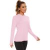 imageTACVASEN Workout Shirts for Women Running Shirts Sun Protection T Shirts Summer Shirts Swim Shirts Beach Shirts Hooded Shirts Traveling Shirts Light Pink