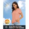 imageTACVASEN Workout Tops for Women UPF 50 Sun Protection VNeck T Shirts Short Sleeve Quick Dry Athletic Running ShirtsApricot