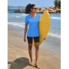 imageTACVASEN Workout Tops for Women UPF 50 Sun Protection VNeck T Shirts Short Sleeve Quick Dry Athletic Running ShirtsAzure