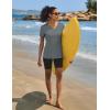 imageTACVASEN Workout Tops for Women UPF 50 Sun Protection VNeck T Shirts Short Sleeve Quick Dry Athletic Running ShirtsDark Gray