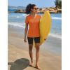 imageTACVASEN Workout Tops for Women UPF 50 Sun Protection VNeck T Shirts Short Sleeve Quick Dry Athletic Running ShirtsDark Orange