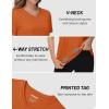 imageTACVASEN Workout Tops for Women UPF 50 Sun Protection VNeck T Shirts Short Sleeve Quick Dry Athletic Running ShirtsDark Orange