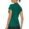imageTACVASEN Workout Tops for Women UPF 50 Sun Protection VNeck T Shirts Short Sleeve Quick Dry Athletic Running ShirtsEgreen