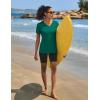 imageTACVASEN Workout Tops for Women UPF 50 Sun Protection VNeck T Shirts Short Sleeve Quick Dry Athletic Running ShirtsEgreen