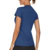 imageTACVASEN Workout Tops for Women UPF 50 Sun Protection VNeck T Shirts Short Sleeve Quick Dry Athletic Running ShirtsGray Blue
