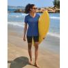 imageTACVASEN Workout Tops for Women UPF 50 Sun Protection VNeck T Shirts Short Sleeve Quick Dry Athletic Running ShirtsGray Blue