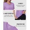 imageTACVASEN Workout Tops for Women UPF 50 Sun Protection VNeck T Shirts Short Sleeve Quick Dry Athletic Running ShirtsGray Purple